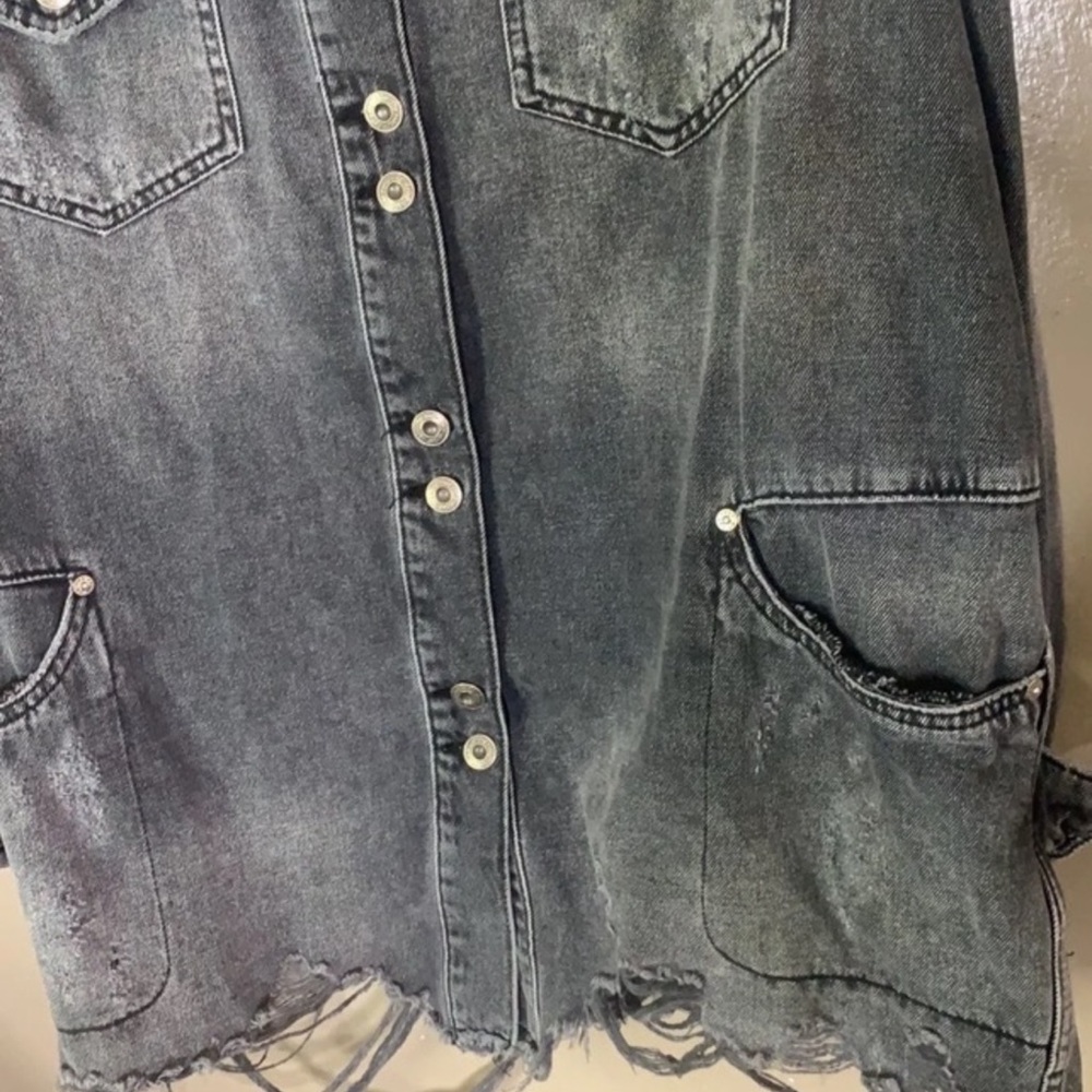 Free people distressed moon child jacket - Picture 4 of 7